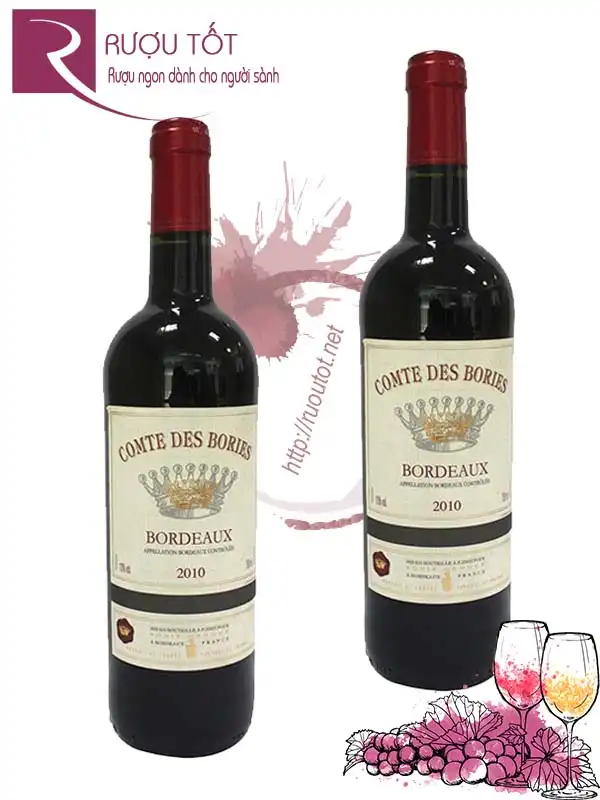 Rượu vang Pháp Comte des Bories Bordeaux