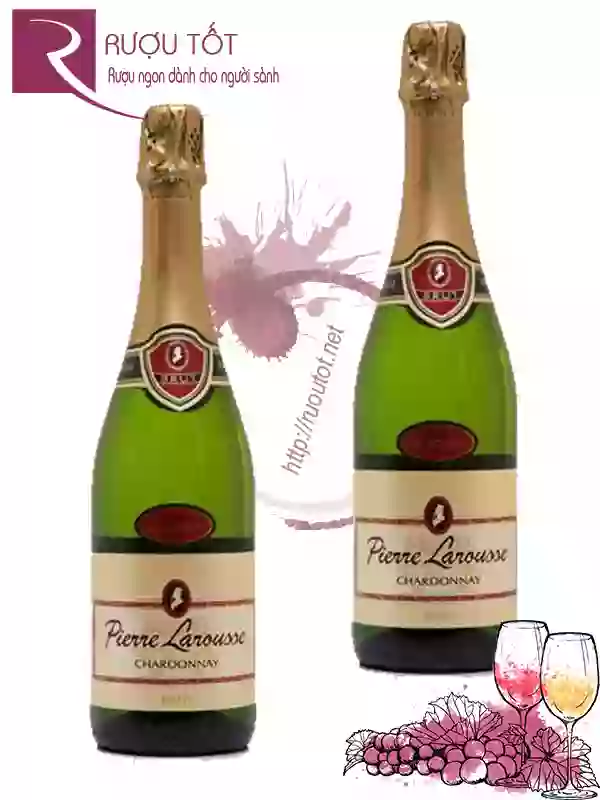 Rượu Vang nổ Pierre Larousse Chardonnay Brut Sparkling