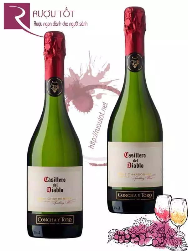 Vang Chile Casillero Del Diablo Brut Sparkling Chardonnay Cao cấp