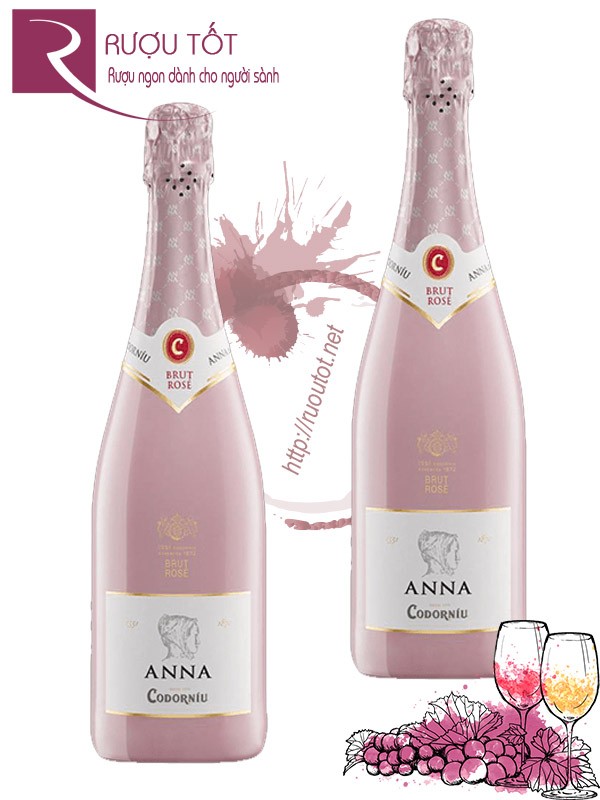 Rượu Vang Nổ Anna de Codorniu Rose Brut