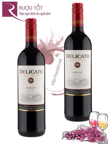 Rượu vang California Delicato Merlot Thượng hạng