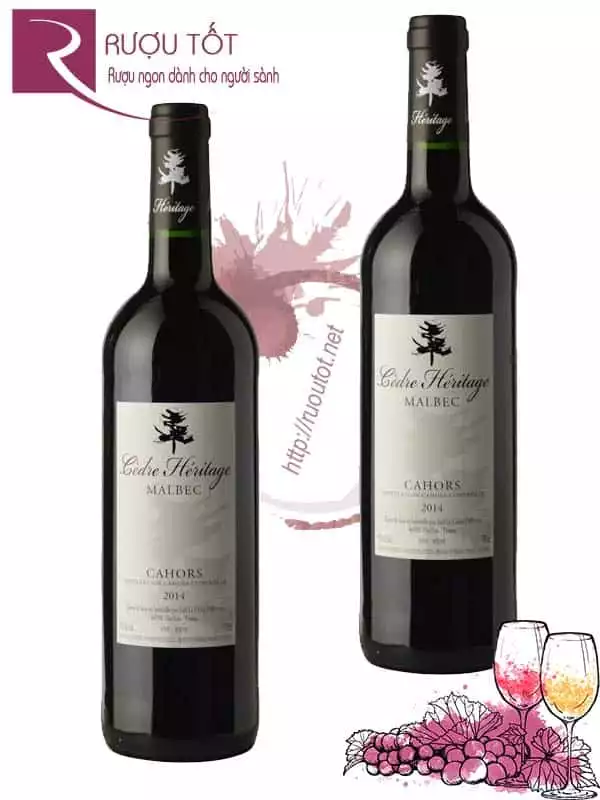 Vang Pháp Cedre Heritage Malbec Cahors Thượng hạng