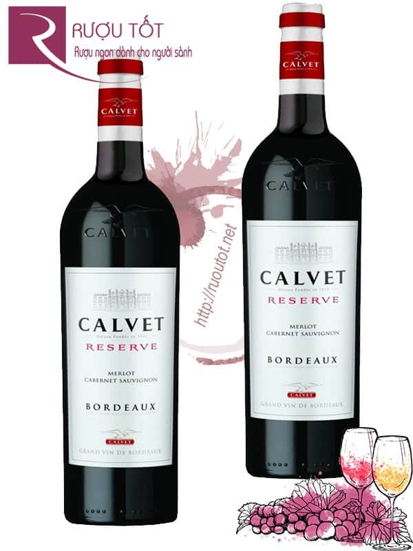 Vang Pháp Calvet Reserve Bordeaux Merlot Cabernet Sauvignon Cao cấp