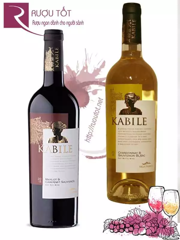 Rượu vang KABILE Villa Yambol Red – White Chiết khấu cao