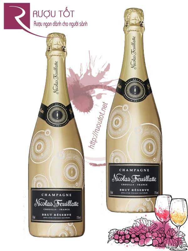 Champagne Pháp Nicolas Feuillatte Brut Reserve Gold Label