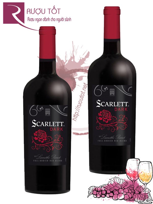 Vang Pháp Scarlet Dark Lamothe Parrot Red Blend Cao Cấp