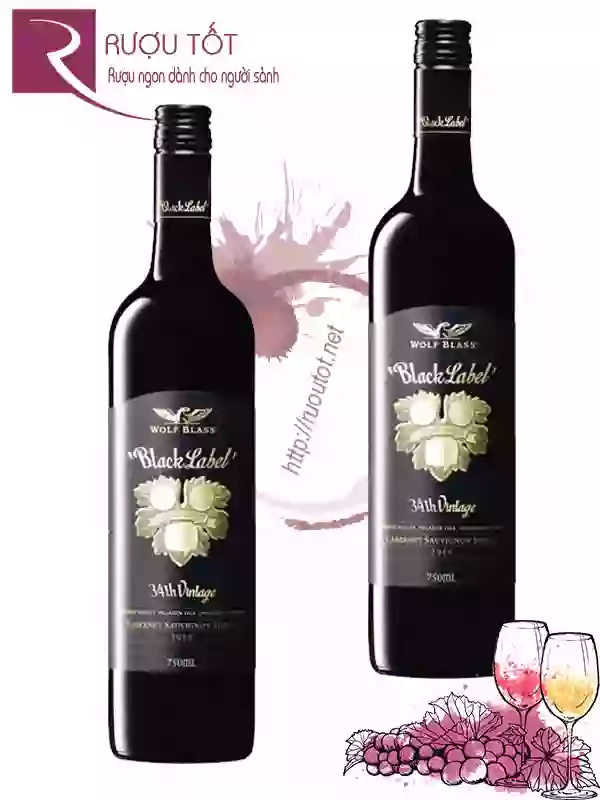 Rượu vang Wolf Blass Black Label Cabernet Sauvignon Shiraz Hảo hạng