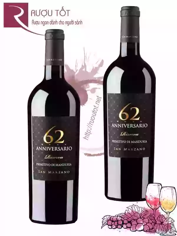 Rượu Vang 62 Anniversario Primitivo