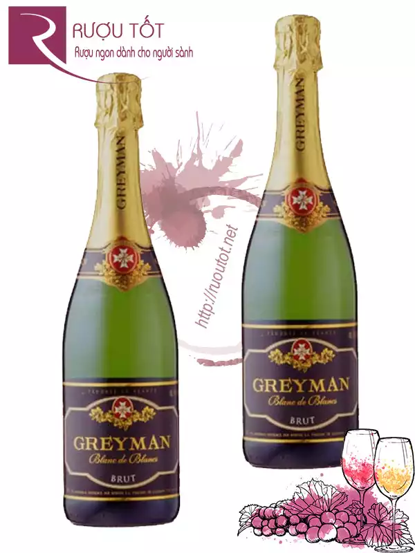 Rượu Sâm Banh Greyman Blanc de Blancs Brut Cao cấp