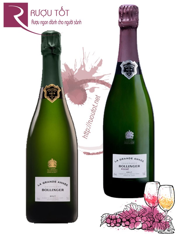 Champagne Pháp Bollinger La Grande Annee Blanc - Rose Cao cấp