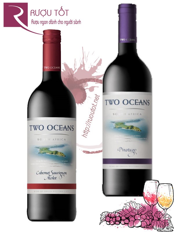 Rượu vang Two Oceans Cabernet Sauvignon Merlot/ Shiraz/ Pinotage