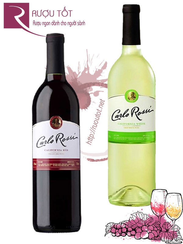 Rượu vang Carlo Rossi California Red White Cao cấp