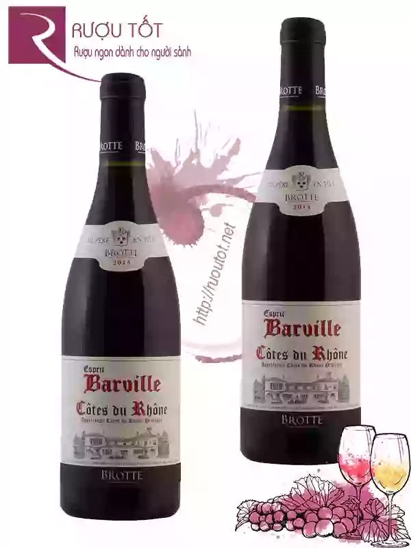 Rượu Vang Pháp Côtes du Rhone Esprit Barville