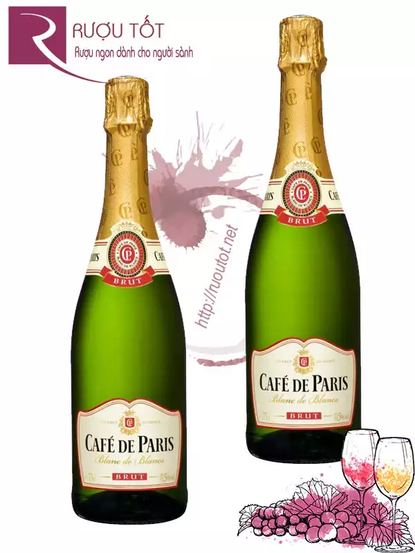 Vang nổ Pháp Cafe De Paris Blanc de Blancs Brut Thượng hạng