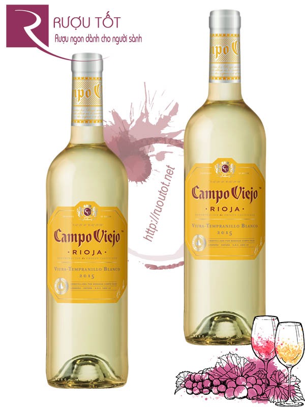 Rượu Vang Campo Viejo Viura Tempranillo Blanco