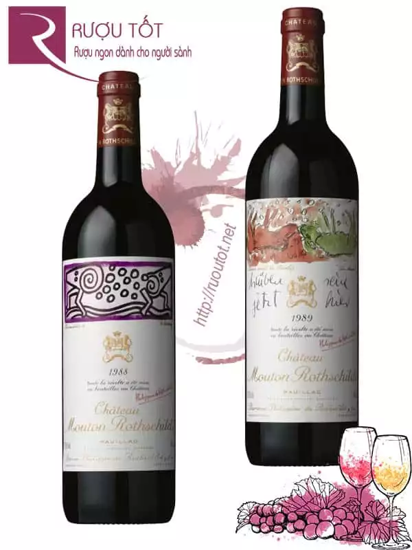 Vang Pháp Chateau Mouton Rothschild Pauillac 1988/1989 Cao cấp