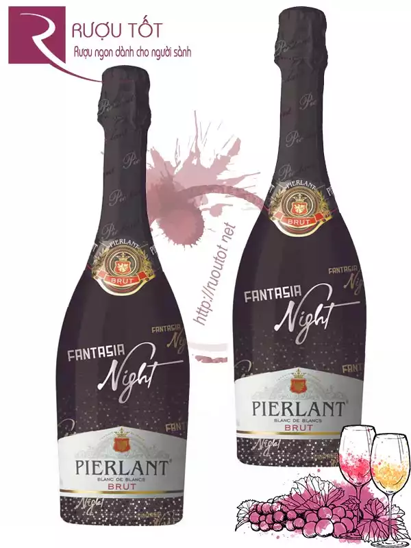 Vang Nổ Pháp Pierlant Brut Fantasia Night Vàng Rơm