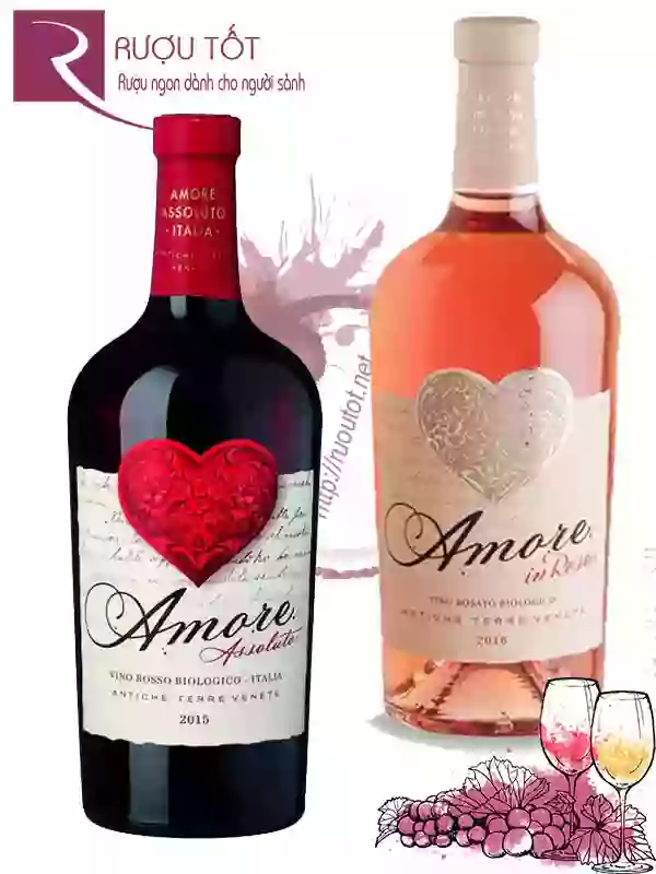 Vang Ý Amore Vino Biologico (Red - White - Rose) Thượng hạng