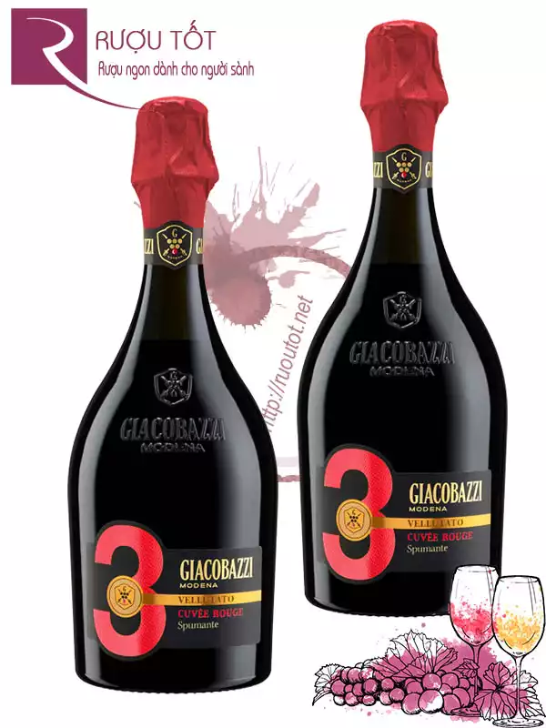 Vang nổ Ý 3 Giacobazzi Cuvee Rouge Sparkling Hảo hạng