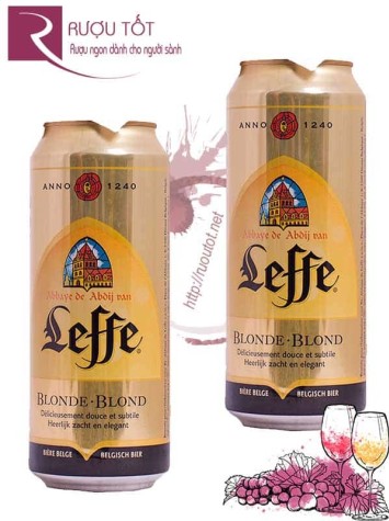 Bia Leffe Vàng Blond lon cao 500ml 6,6% nhập khẩu Bỉ