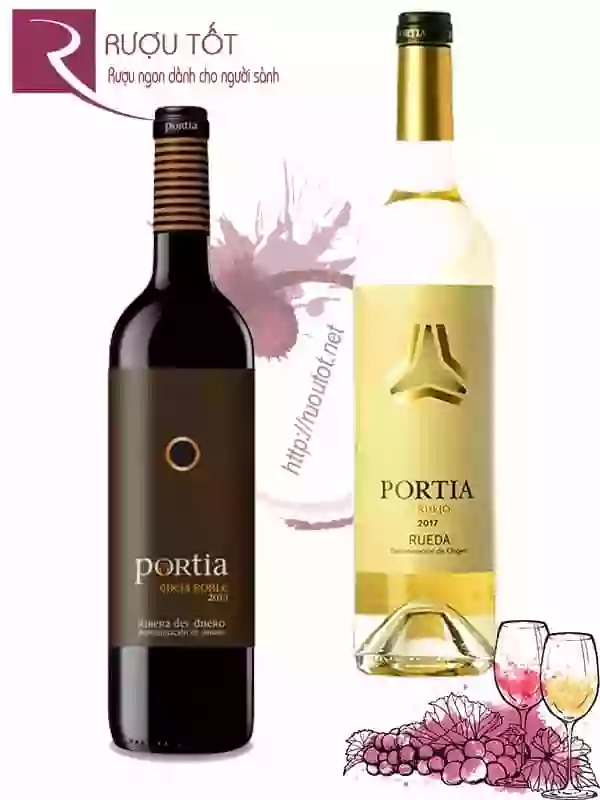 Rượu vang  Portia (Red – White) Nhập khẩu cao cấp