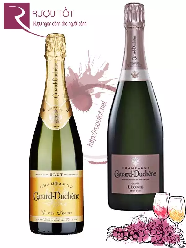 Rượu Champagne Canard Duchene Leonie Cuvee Brut - Rose