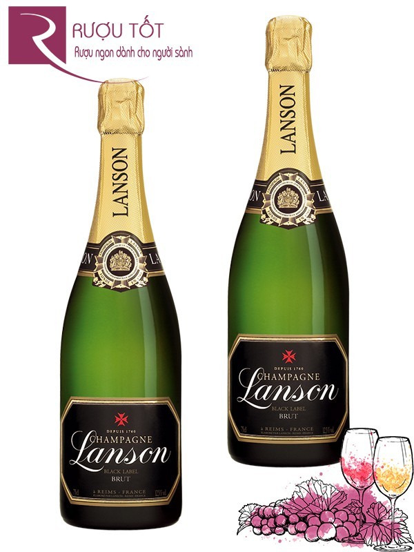 Rượu Lanson Champagne Black Label Brut Chính hãng