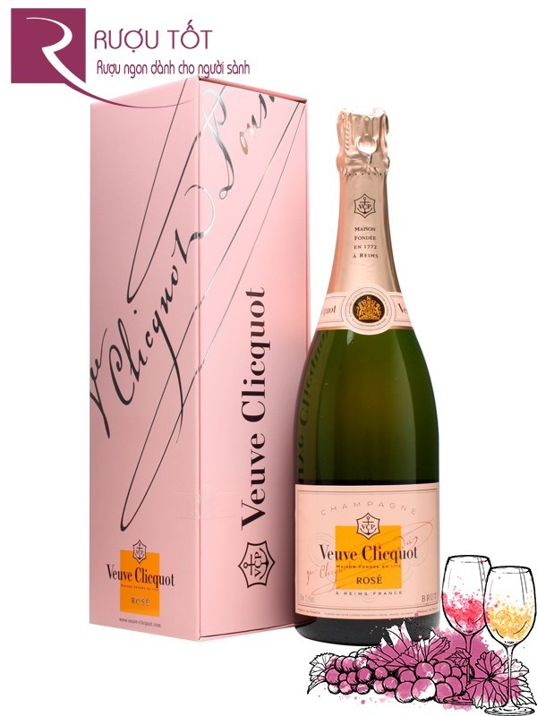 Rượu Champagne Pháp Veuve Clicquot Rose Label Cao cấp