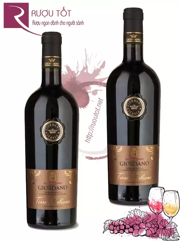 Vang ý Giordano Terre Siciliane Nero D'Avola Cabernet Sauvignon Cao cấp