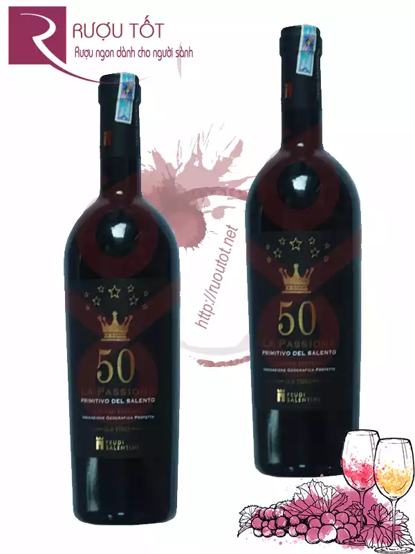 Vang Ý La Passione Limited Edition Primitivo Del Salento - 50 năm tuổi cao cấp