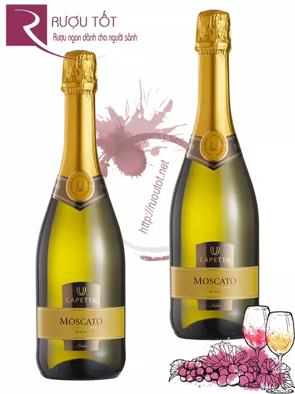 Vang nổ Ý Moscato Capetta Spumante Dolce Hấp dẫn