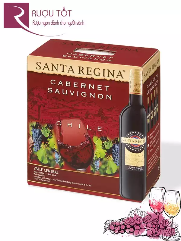 Vang Chile Santa Regina Cabernet Sauvignon (bịch 3L)