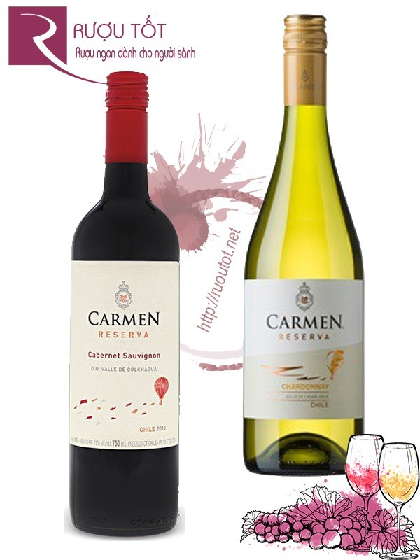 Vang Chile Carmen Reserva (red – white) Thượng hạng