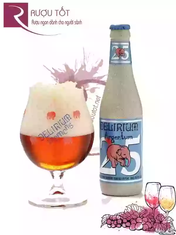 Bia Delirium Argentum 7% Bỉ Chai 330 ml