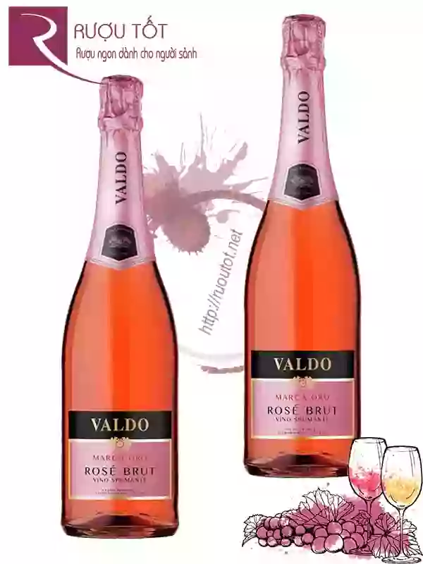 Rượu Vang Sủi Prosecco Valdo Rose Brut Vino Spumante Cao Cấp