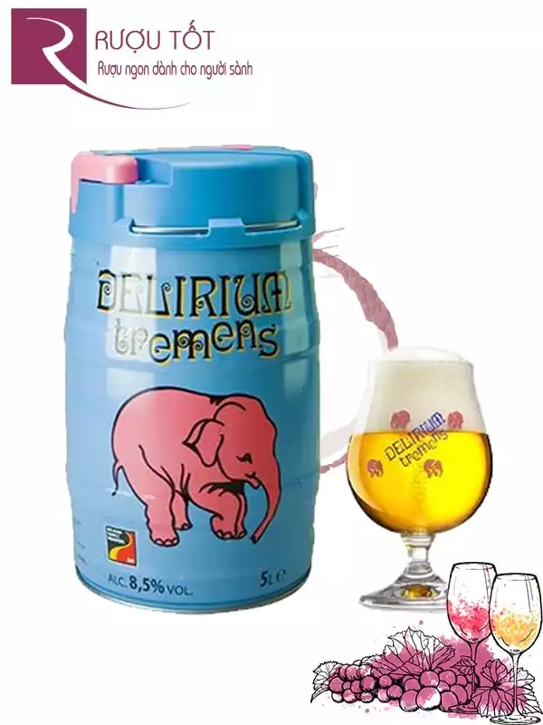 Bia Bỉ Delirium Tremens Bom 5l cao cấp