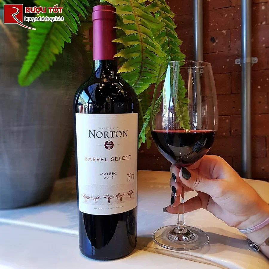 ruou vang bodega norton barrel select malbec 14% 750ml nhap khau