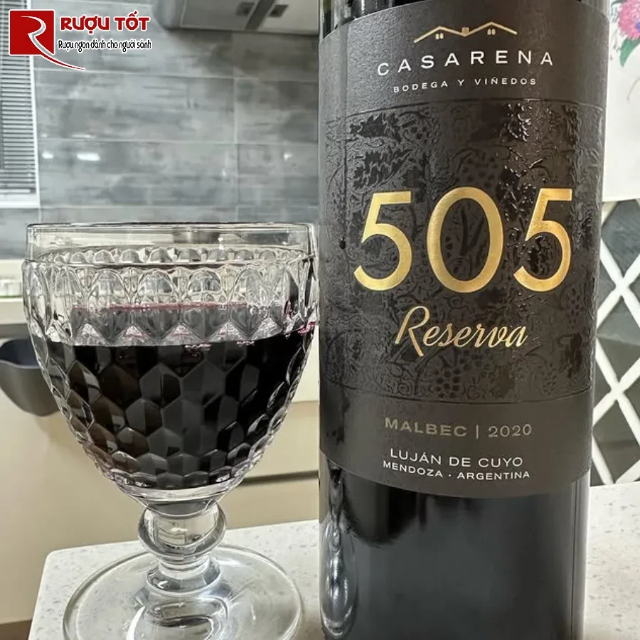 ruou vang casarena 505 reserva malbec