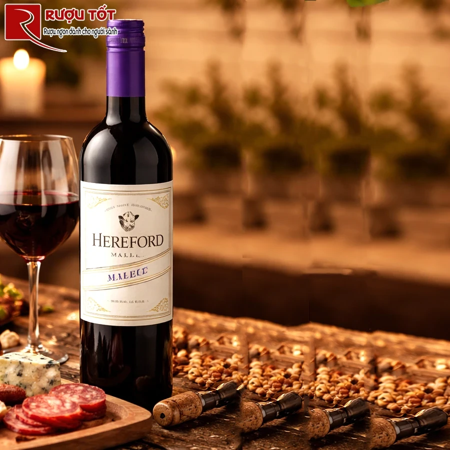 Rượu vang đỏ Hereford Malbec