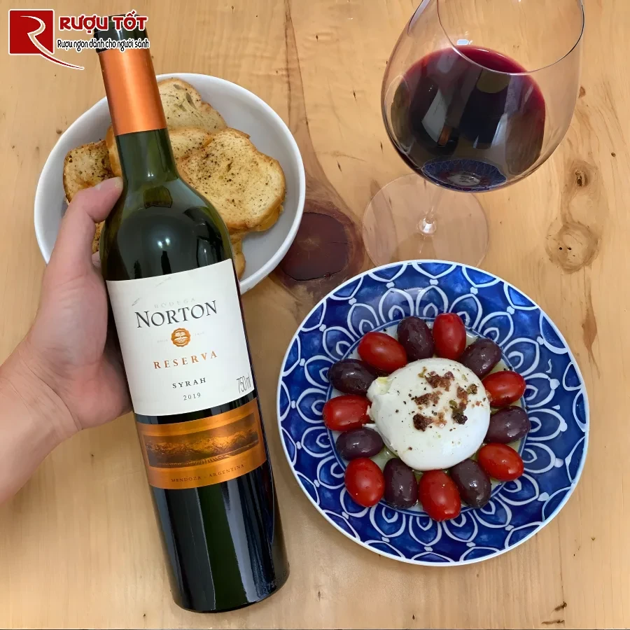 ruou vang norton reserva syrah bodega 14% 750ml argentina