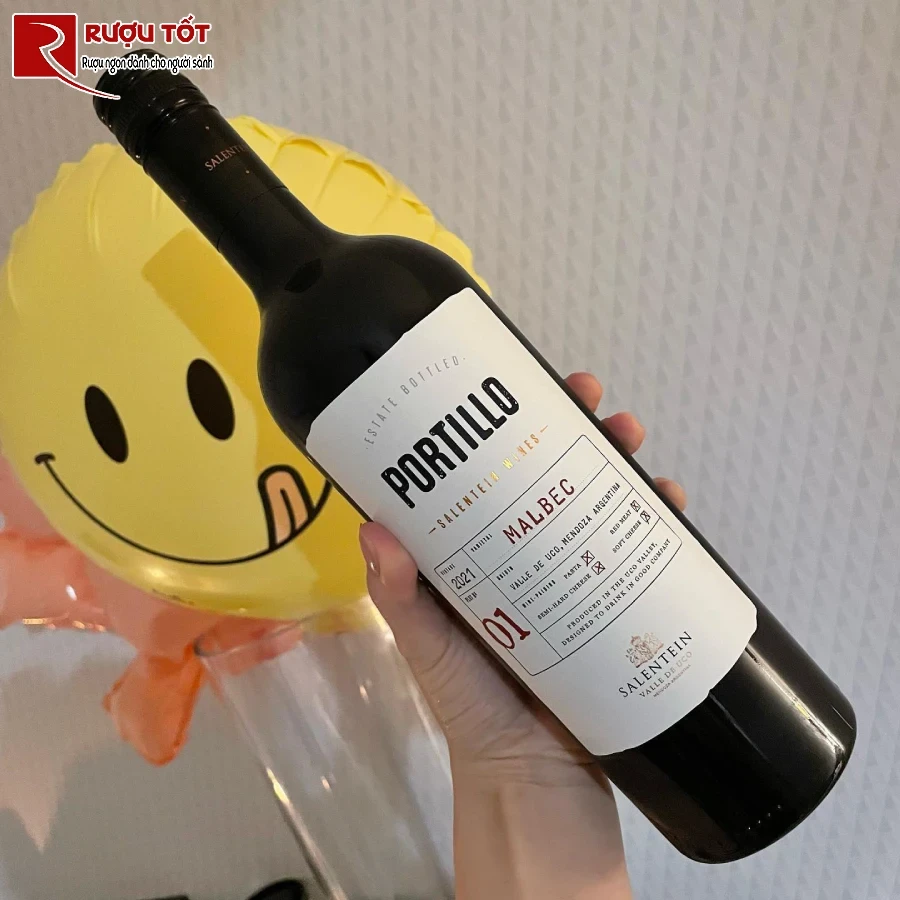 ruou vang portillo salentein malbec 13,5% 750ml argentina gia tot