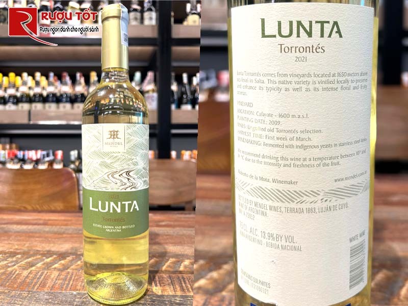 Rượu vang trắng Lunta