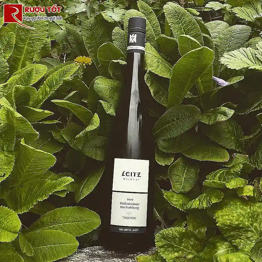 ruou vang leitz rudesheimer riesling dry trocken allemagne