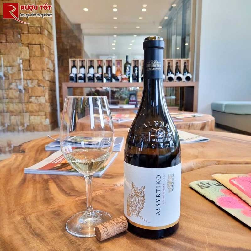 Vang Pháp Assyrtiko Alpha Estate