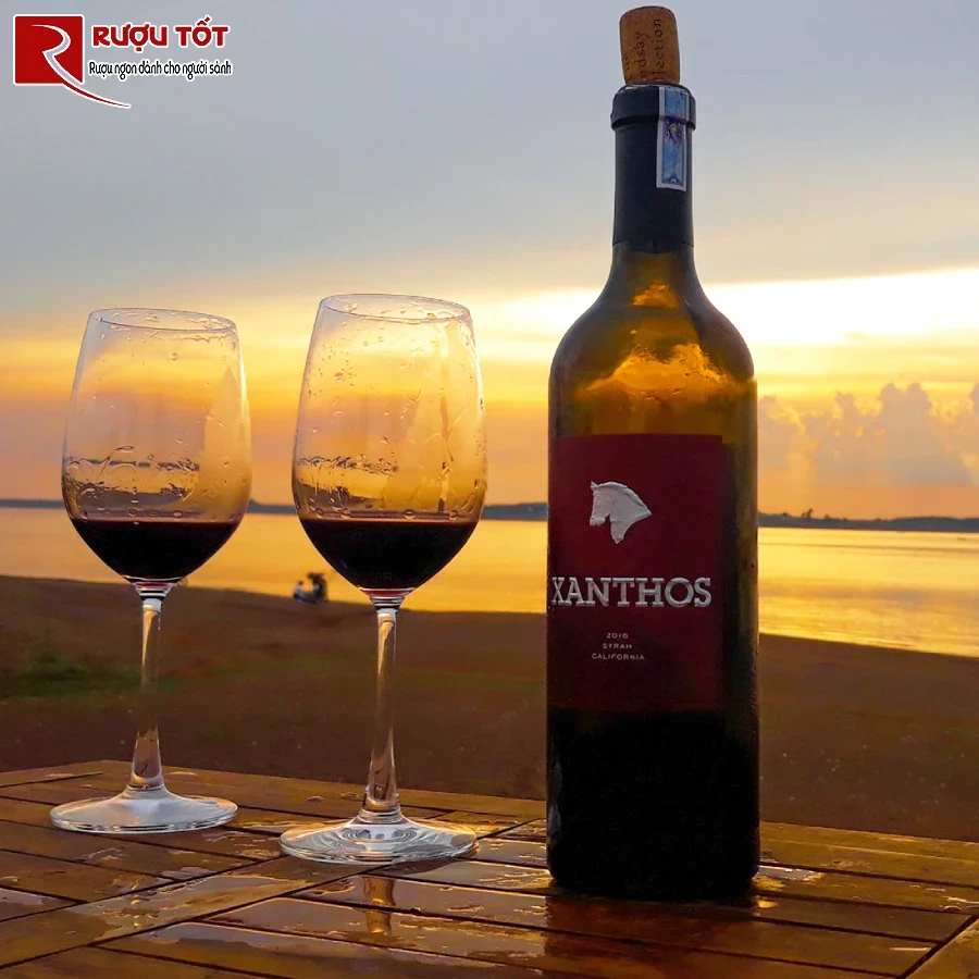 ruou vang xanthos syrah california chinh hang