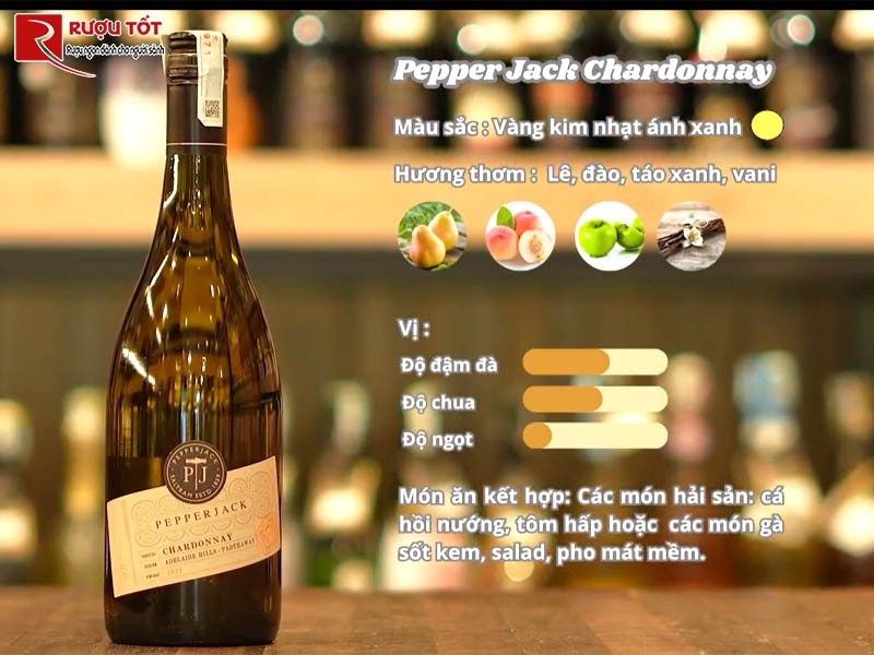 Vang trắng Pepper Jack Chardonnay