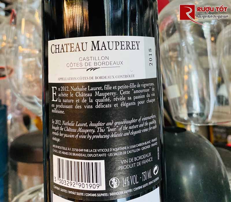 Rượu vang Pháp Mauperey giá rẻ chính hãng