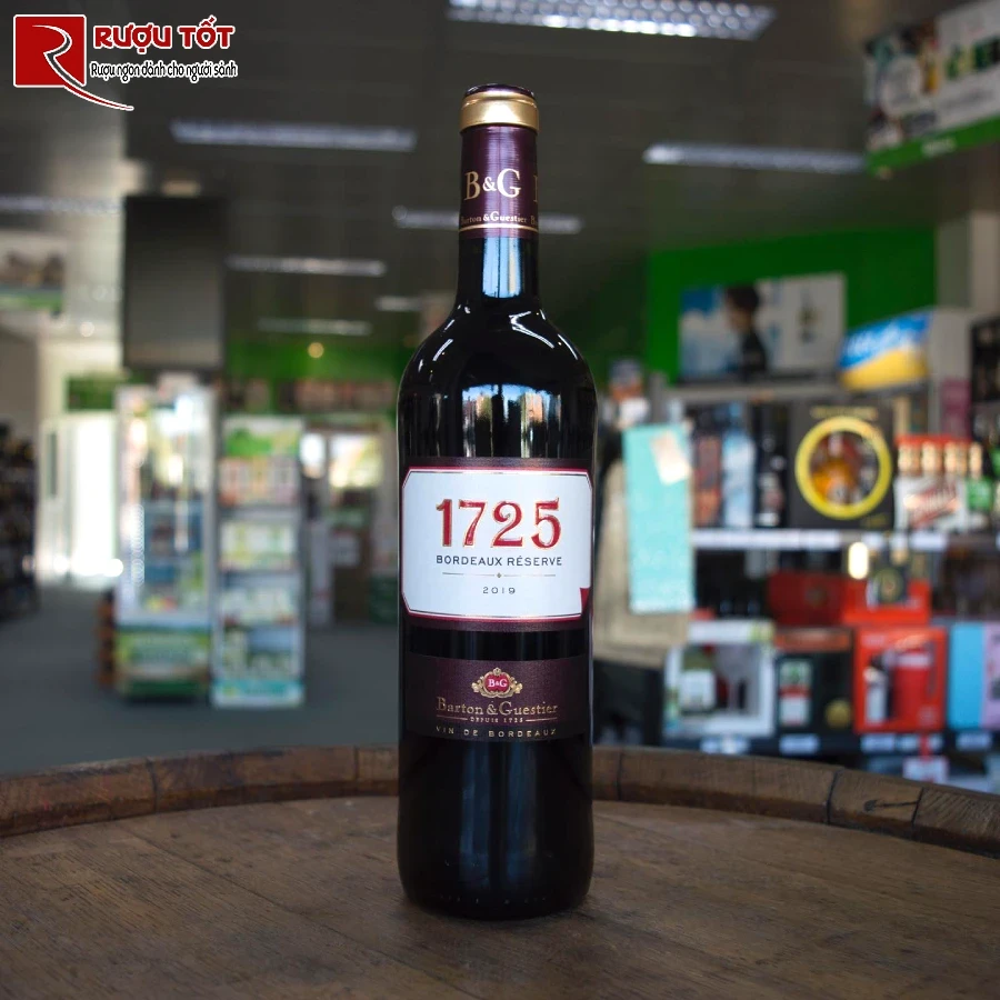 ruou 1725 barton guestier bordeaux 750ml 13% chat luong cao