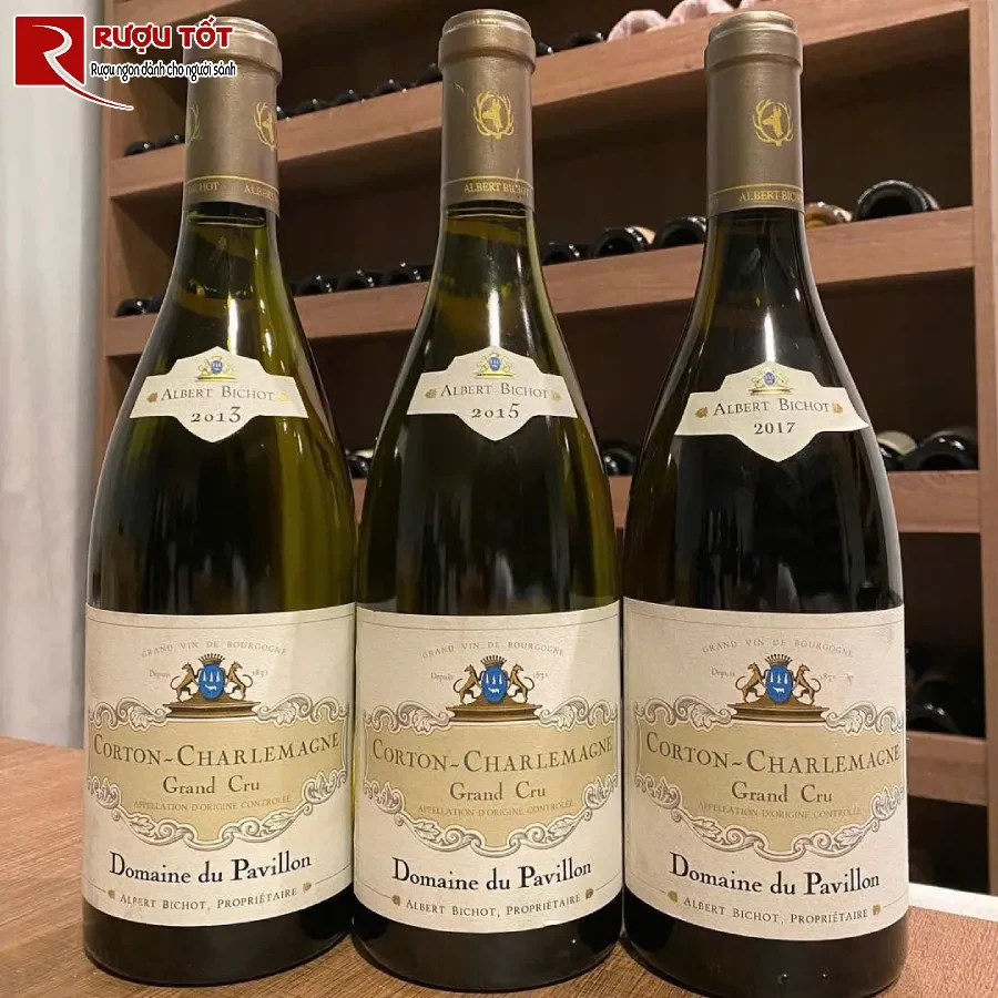 ruou albert bichot domaine du pavillon corton charlemagne grand cru bio wine 750ml