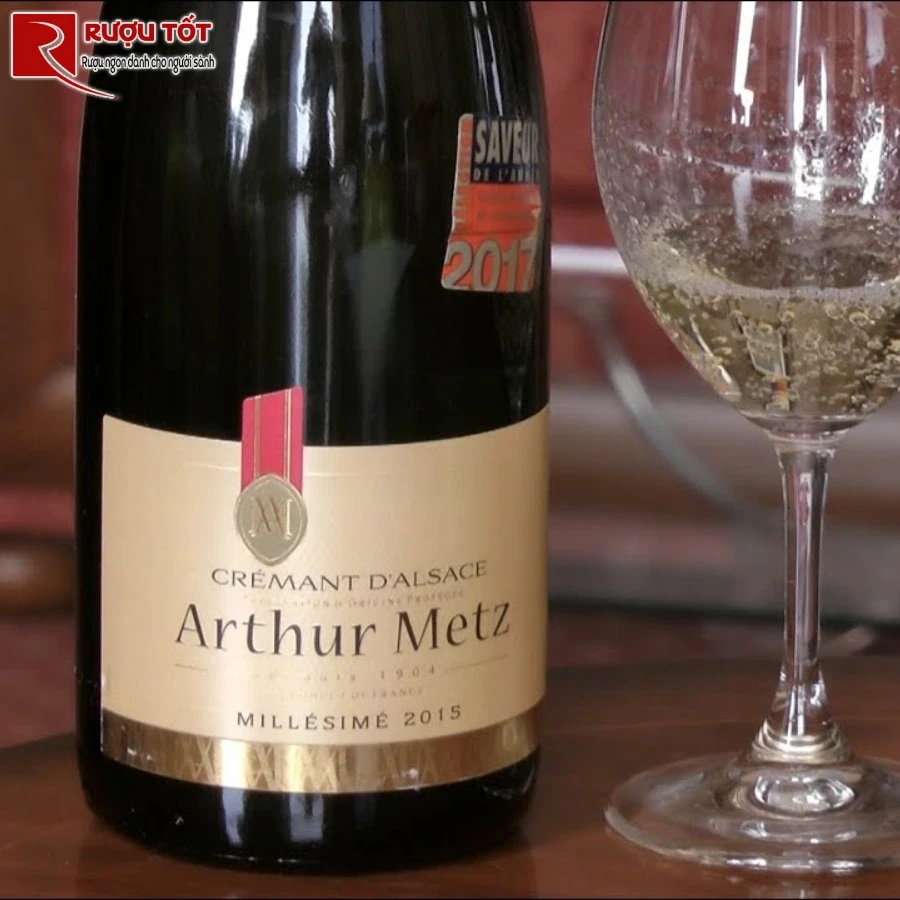ruou arthur metz cremant d'alsace brut gia tot chat luong